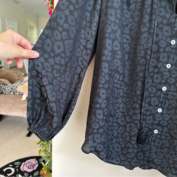 Show me your MuMu black leopard print elegant blouse/shirt/tunic dress - Picture 6 of 12